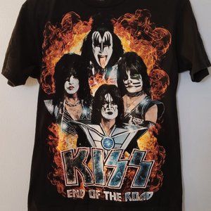 KISS Official End of the World Last Tour Merchandise Vintage Graphic T-Shirt
